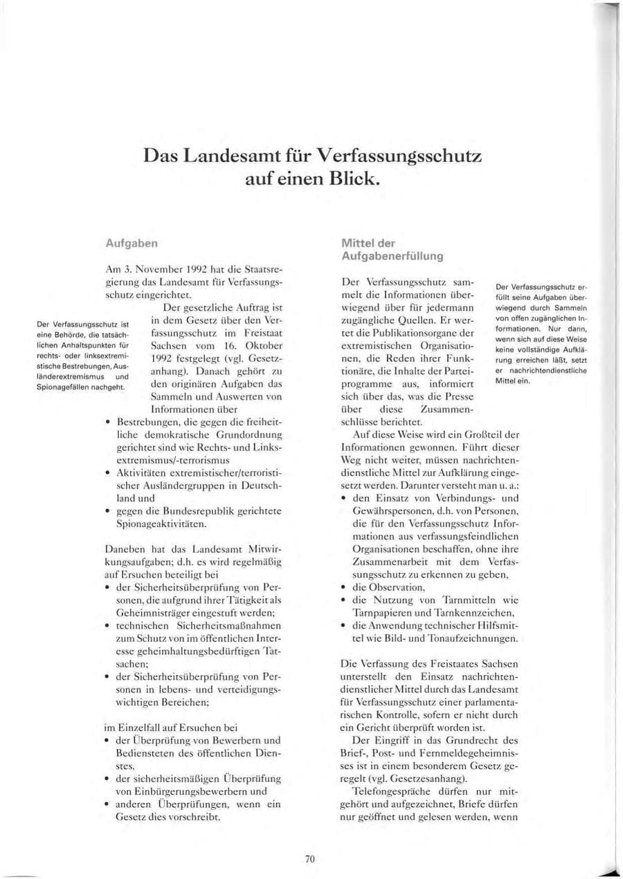 Seite 71 des Verfassungsschutzbericht 1993 Sachsen