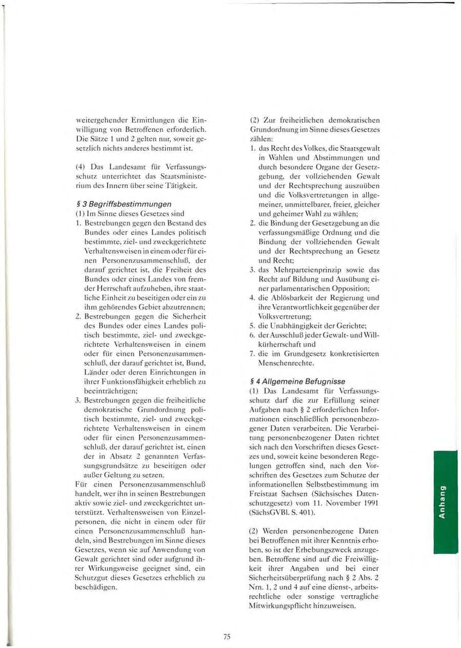 Seite 76 des Verfassungsschutzbericht 1993 Sachsen