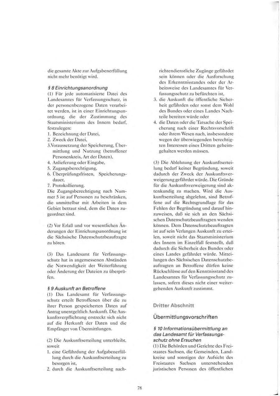 Seite 79 des Verfassungsschutzbericht 1993 Sachsen