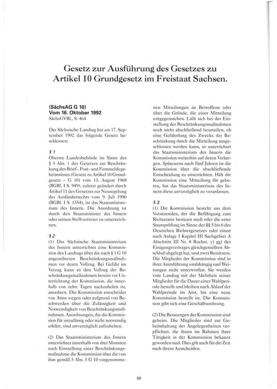 Seite 89 des Verfassungsschutzbericht 1993 Sachsen