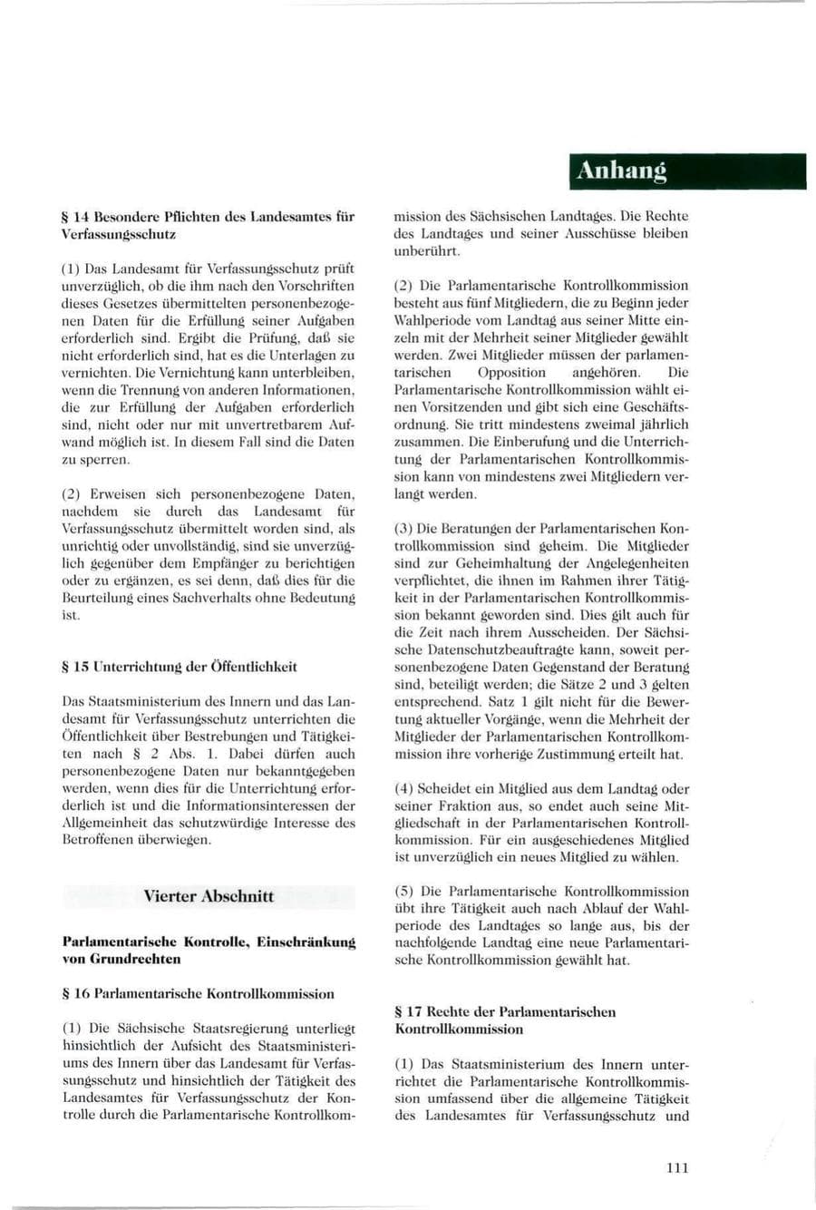 Seite 106 des Verfassungsschutzbericht 1994 Sachsen