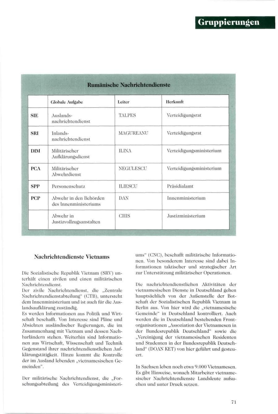 Seite 70 des Verfassungsschutzbericht 1994 Sachsen