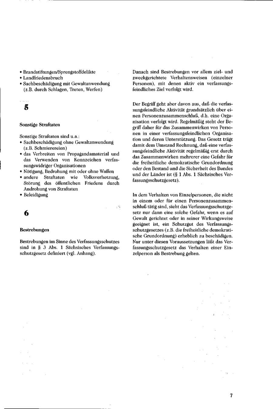 Seite 8 des Verfassungsschutzbericht 1994 Sachsen