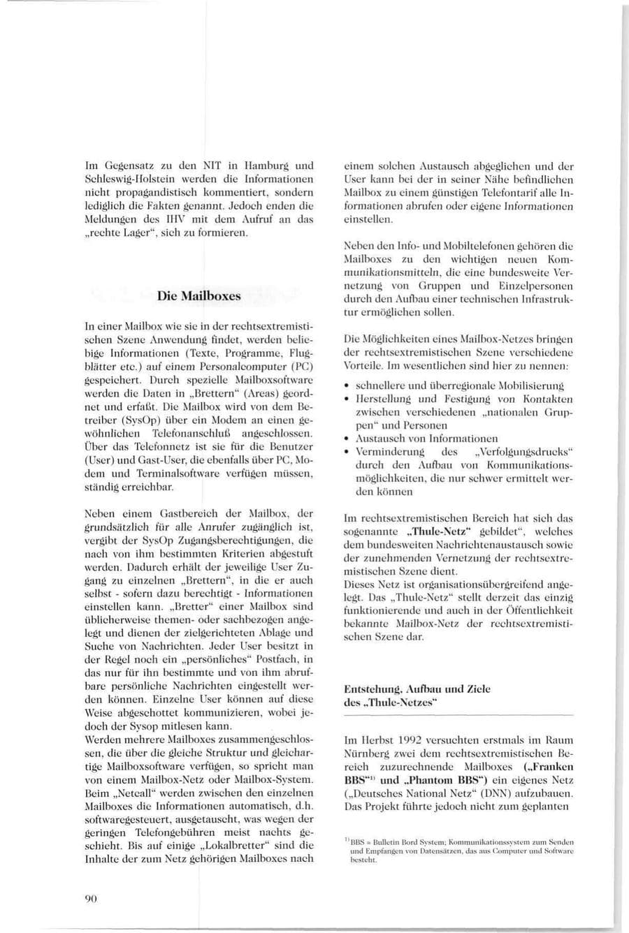 Seite 87 des Verfassungsschutzbericht 1994 Sachsen