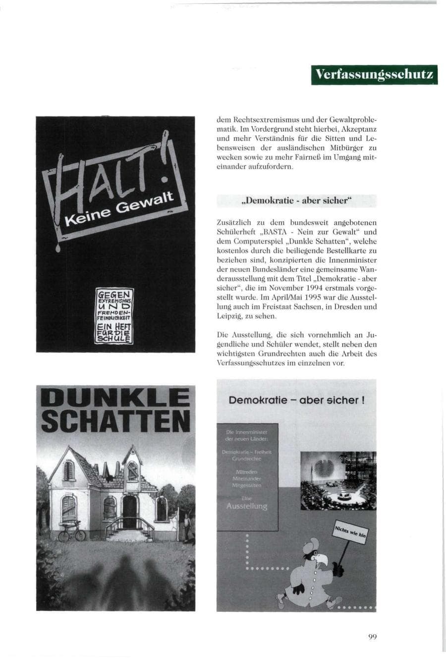 Seite 96 des Verfassungsschutzbericht 1994 Sachsen