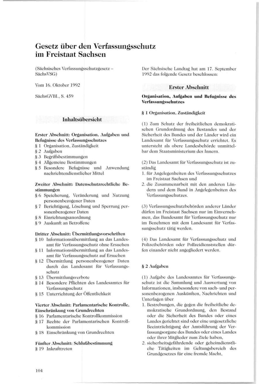 Seite 99 des Verfassungsschutzbericht 1994 Sachsen