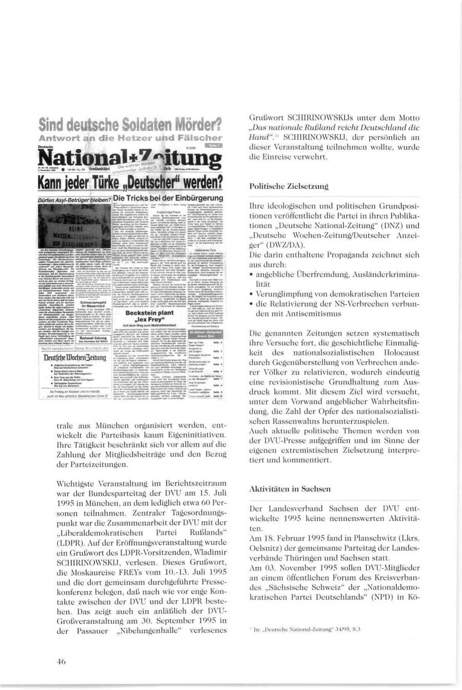 Seite 47 des Verfassungsschutzbericht 1995 Sachsen