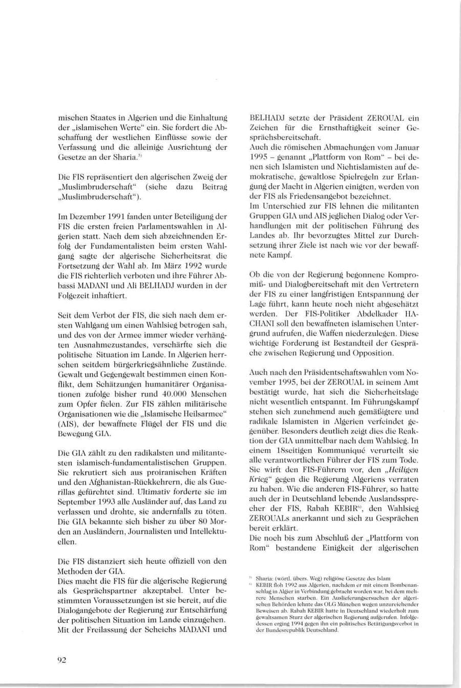 Seite 93 des Verfassungsschutzbericht 1995 Sachsen