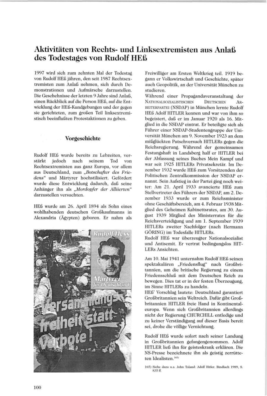Seite 101 des Verfassungsschutzbericht 1996 Sachsen