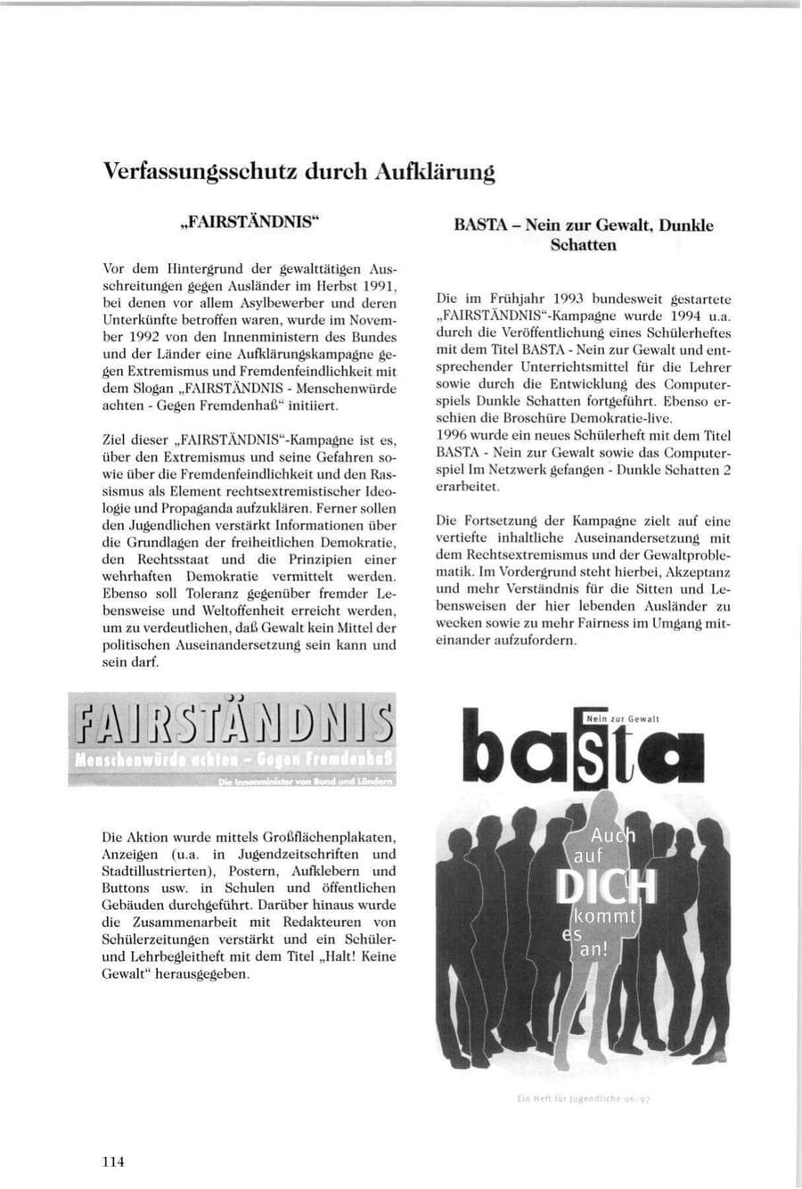 Seite 115 des Verfassungsschutzbericht 1996 Sachsen