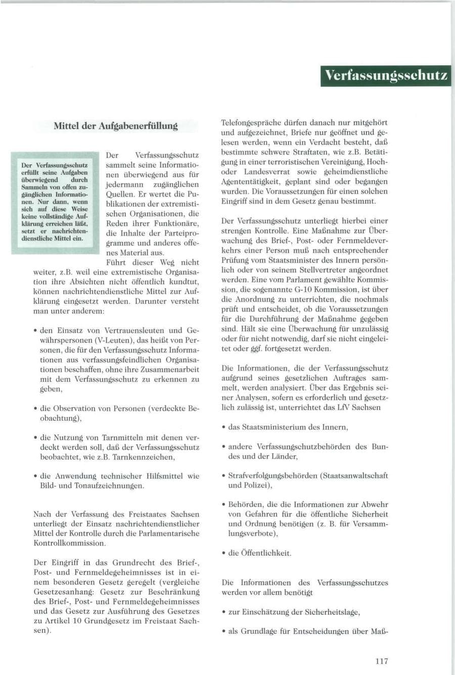 Seite 118 des Verfassungsschutzbericht 1996 Sachsen