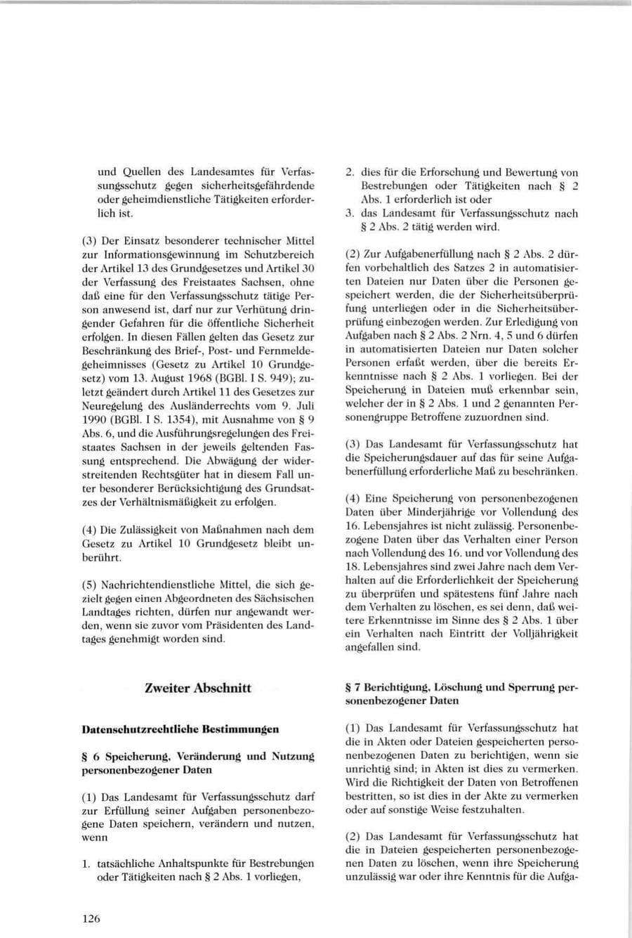 Seite 127 des Verfassungsschutzbericht 1996 Sachsen