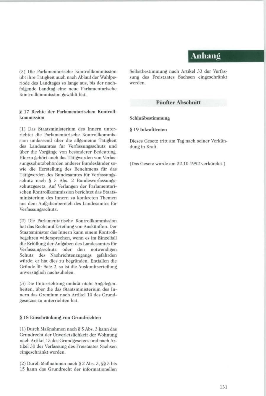 Seite 132 des Verfassungsschutzbericht 1996 Sachsen