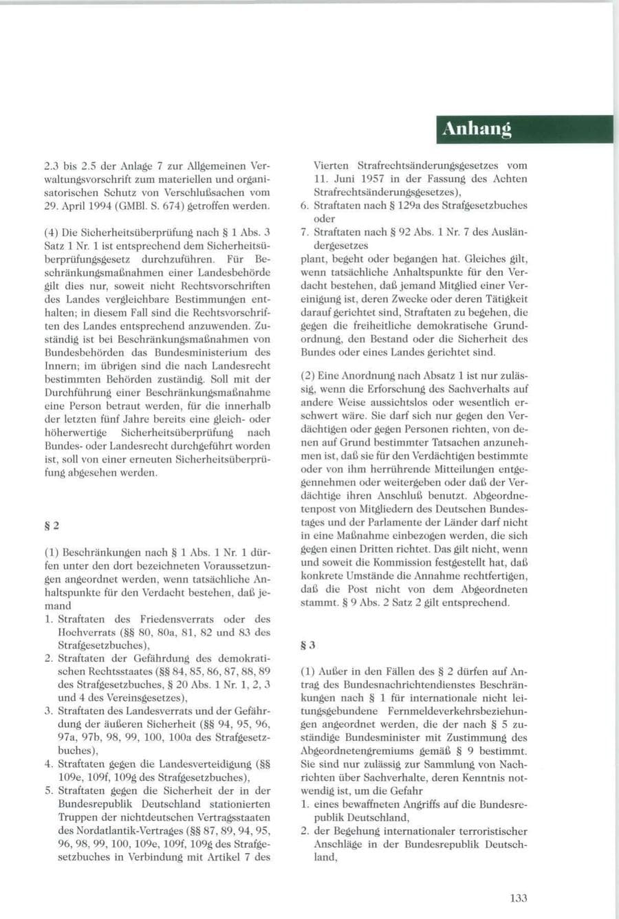 Seite 134 des Verfassungsschutzbericht 1996 Sachsen