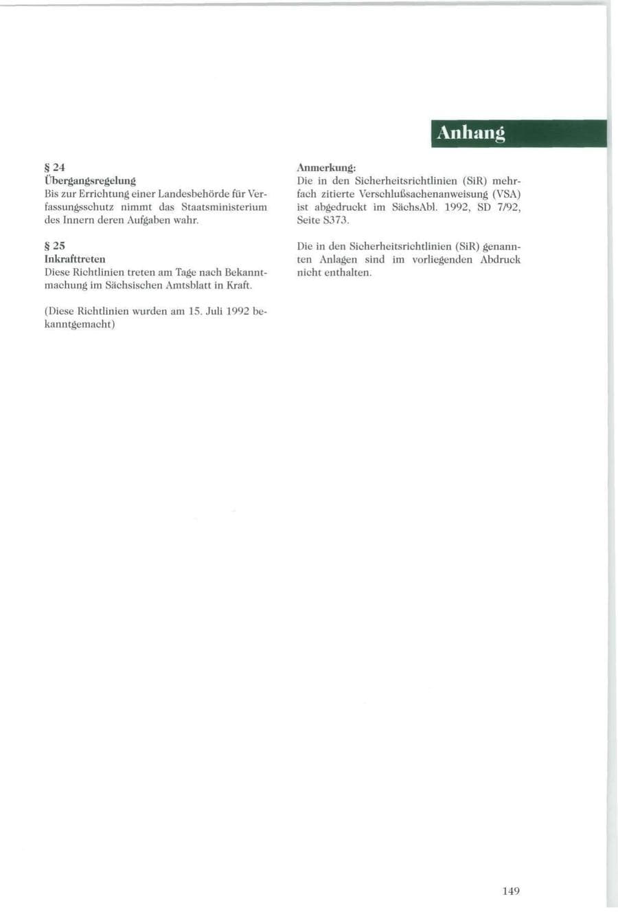 Seite 150 des Verfassungsschutzbericht 1996 Sachsen