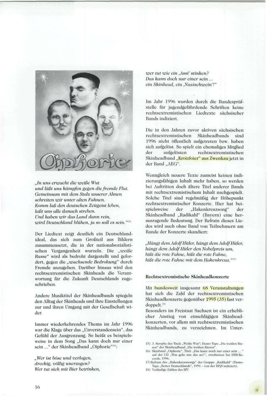 Seite 17 des Verfassungsschutzbericht 1996 Sachsen