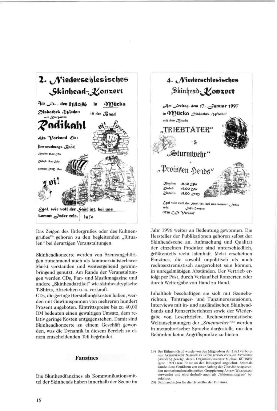 Seite 19 des Verfassungsschutzbericht 1996 Sachsen