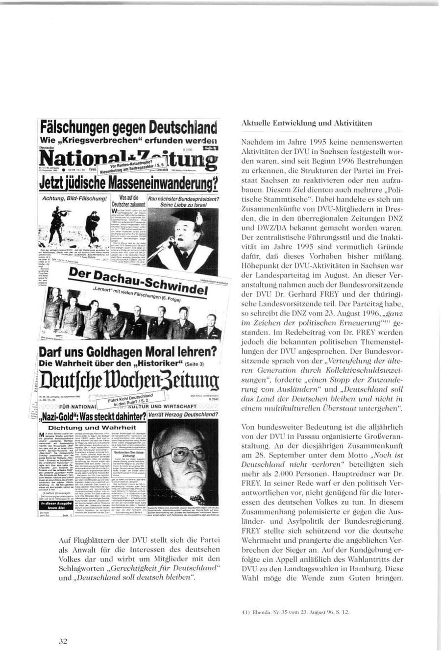 Seite 33 des Verfassungsschutzbericht 1996 Sachsen