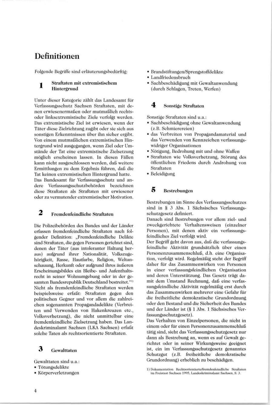 Seite 5 des Verfassungsschutzbericht 1996 Sachsen