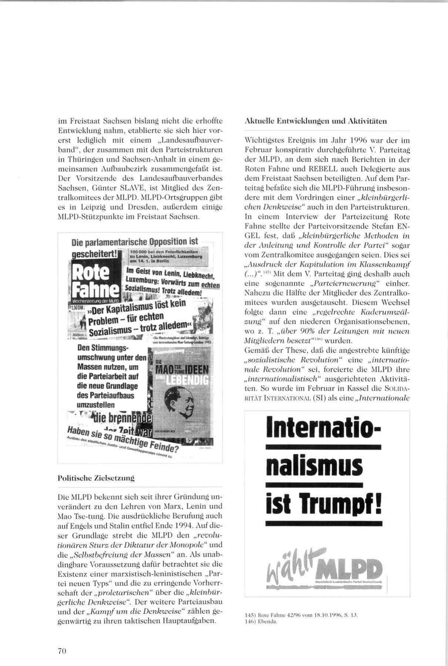 Seite 71 des Verfassungsschutzbericht 1996 Sachsen
