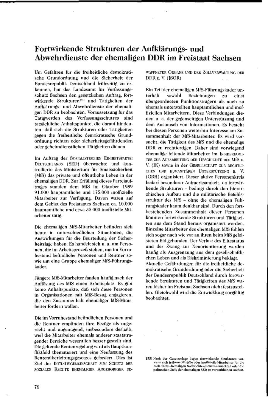 Seite 79 des Verfassungsschutzbericht 1996 Sachsen