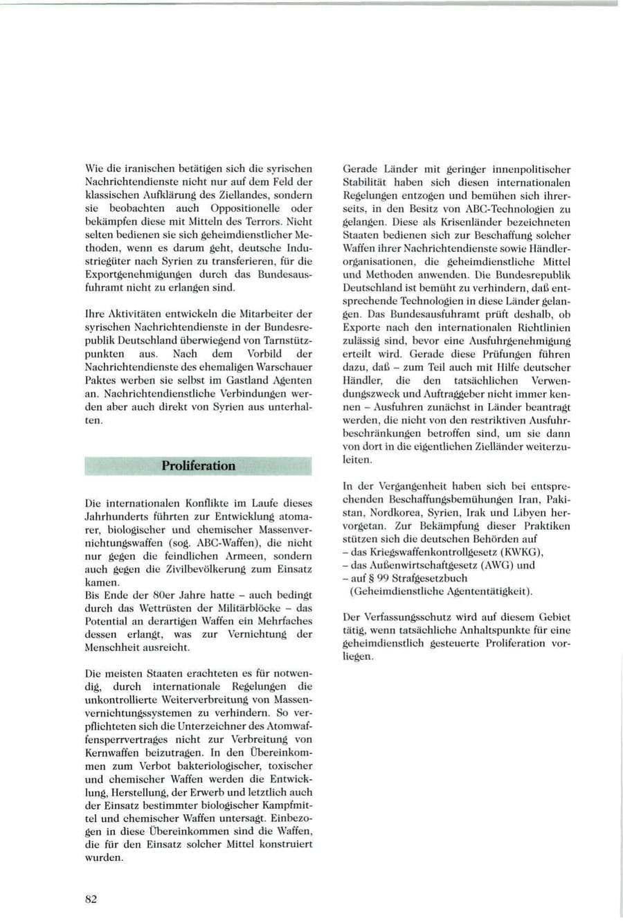 Seite 83 des Verfassungsschutzbericht 1996 Sachsen