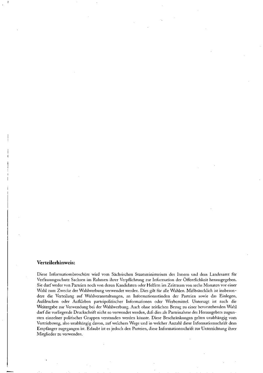 Seite 2 des Verfassungsschutzbericht 1997 Sachsen
