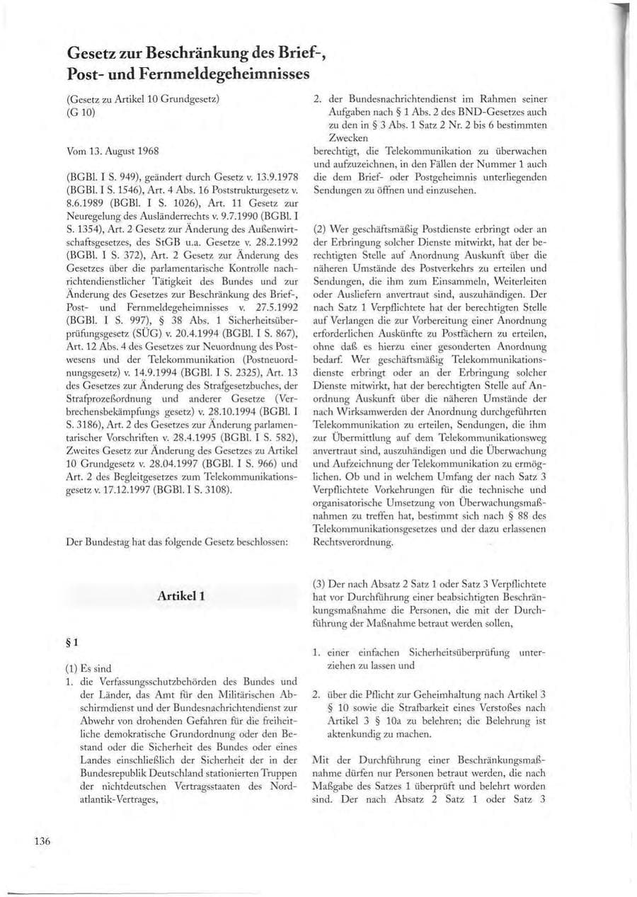 Seite 136 des Verfassungsschutzbericht 1997 Sachsen