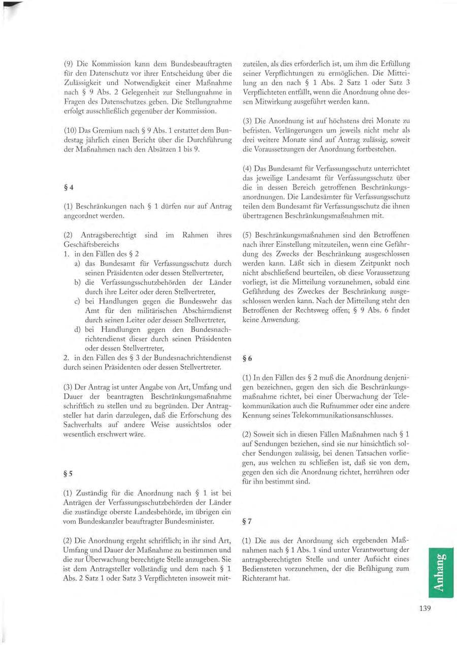 Seite 139 des Verfassungsschutzbericht 1997 Sachsen
