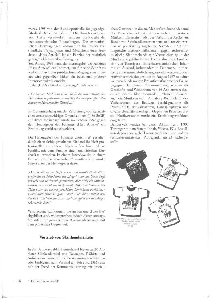 Seite 18 des Verfassungsschutzbericht 1997 Sachsen