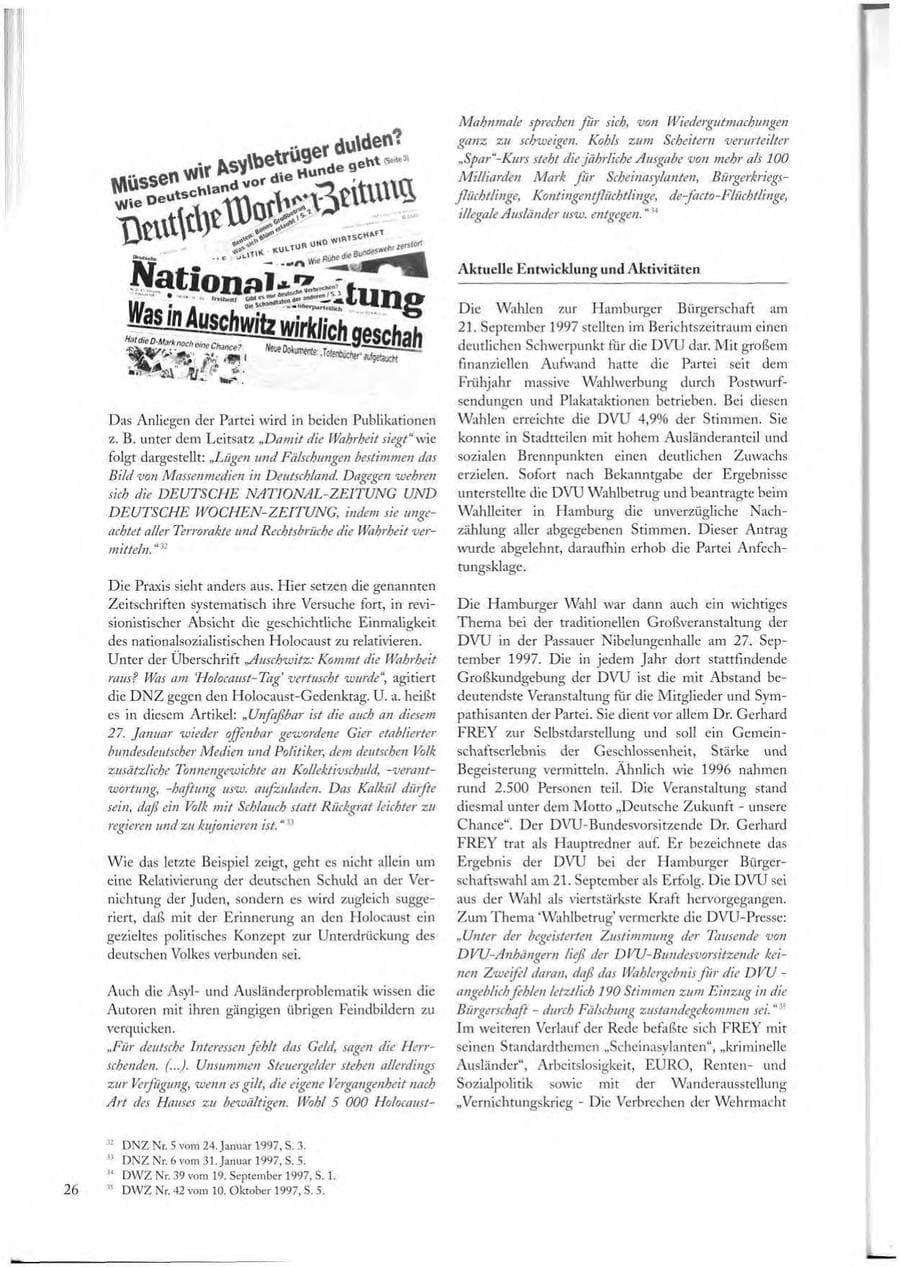 Seite 26 des Verfassungsschutzbericht 1997 Sachsen