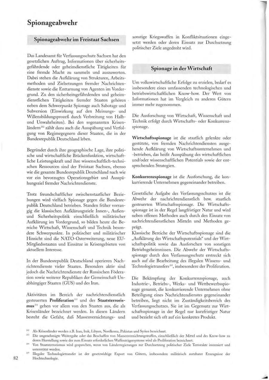 Seite 82 des Verfassungsschutzbericht 1997 Sachsen