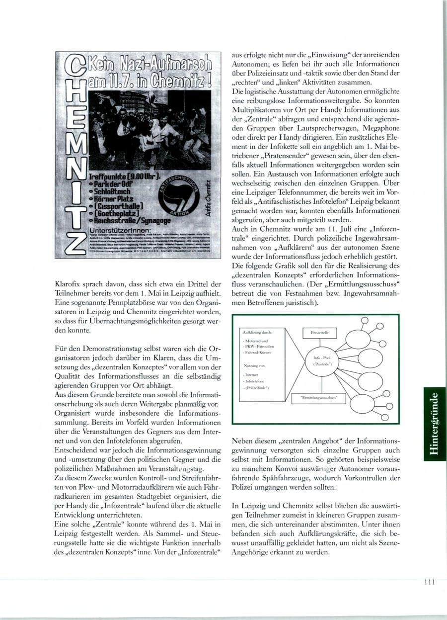 Seite 106 des Verfassungsschutzbericht 1998 Sachsen