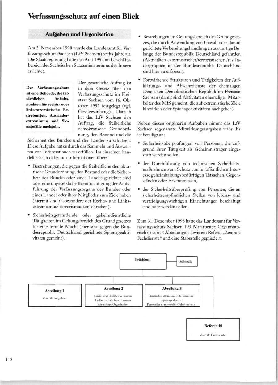 Seite 113 des Verfassungsschutzbericht 1998 Sachsen