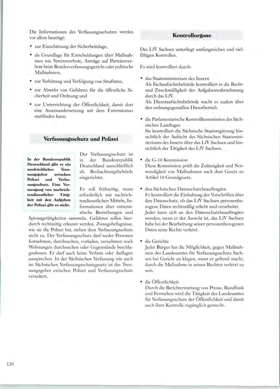 Seite 115 des Verfassungsschutzbericht 1998 Sachsen