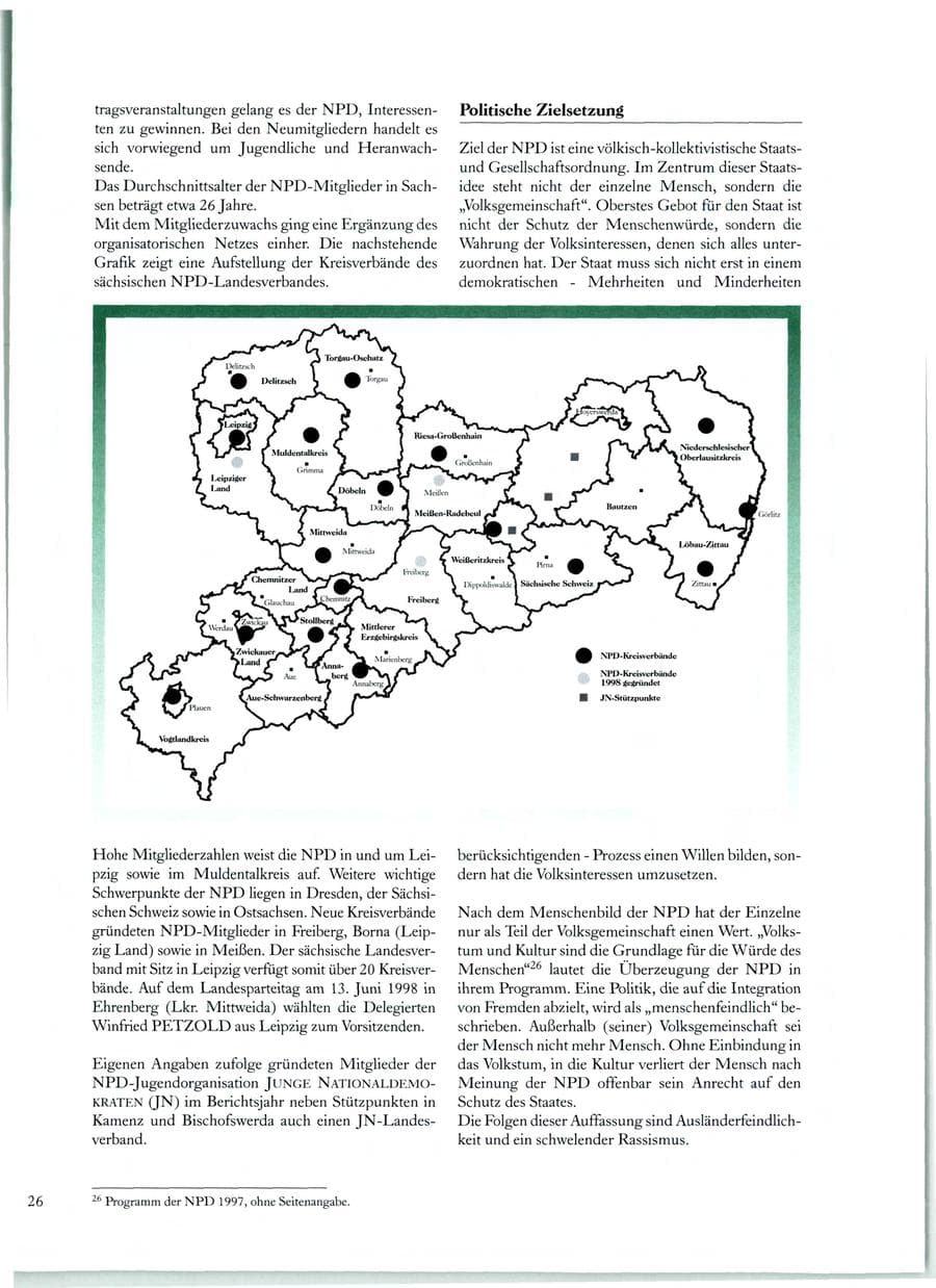 Seite 27 des Verfassungsschutzbericht 1998 Sachsen