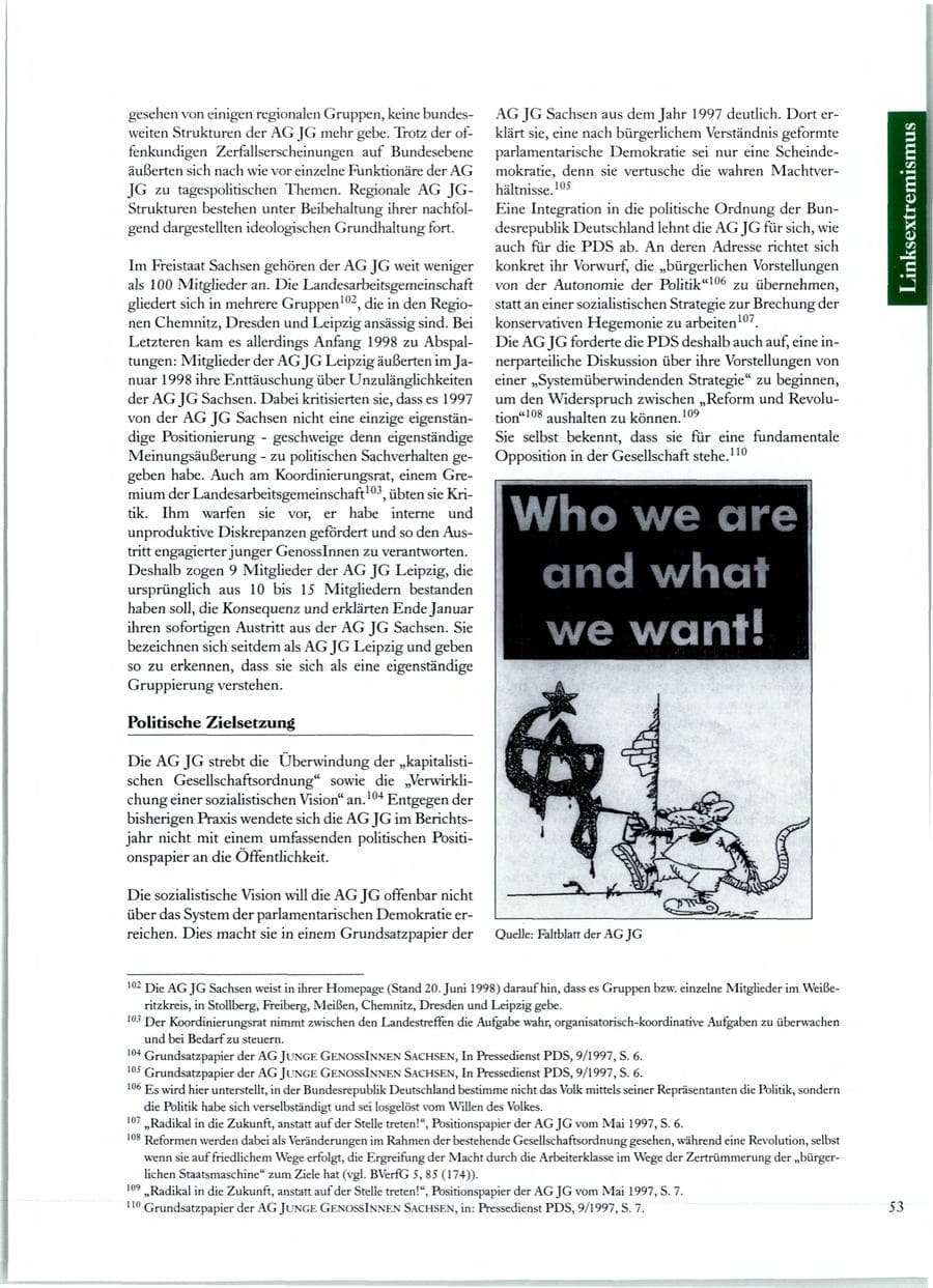 Seite 52 des Verfassungsschutzbericht 1998 Sachsen