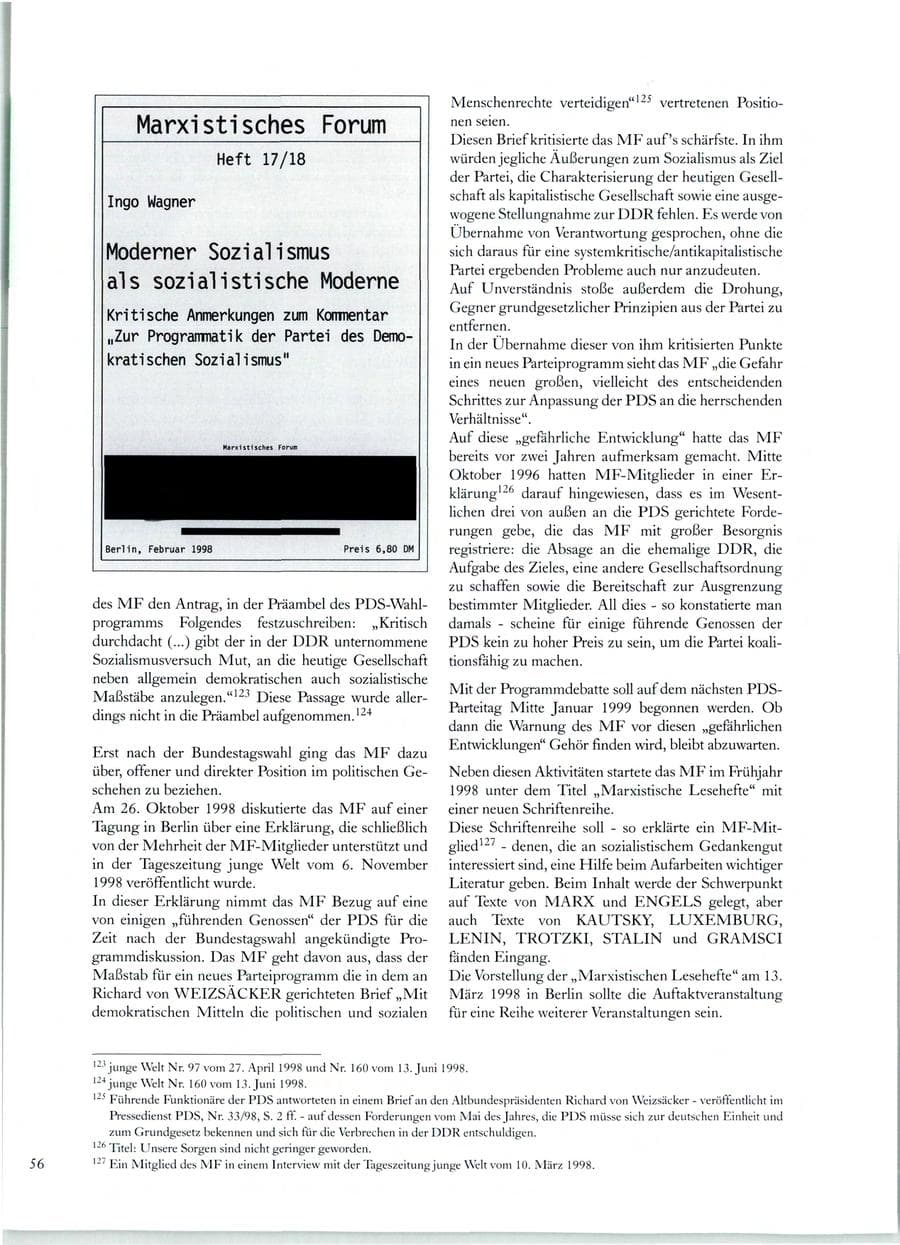 Seite 55 des Verfassungsschutzbericht 1998 Sachsen