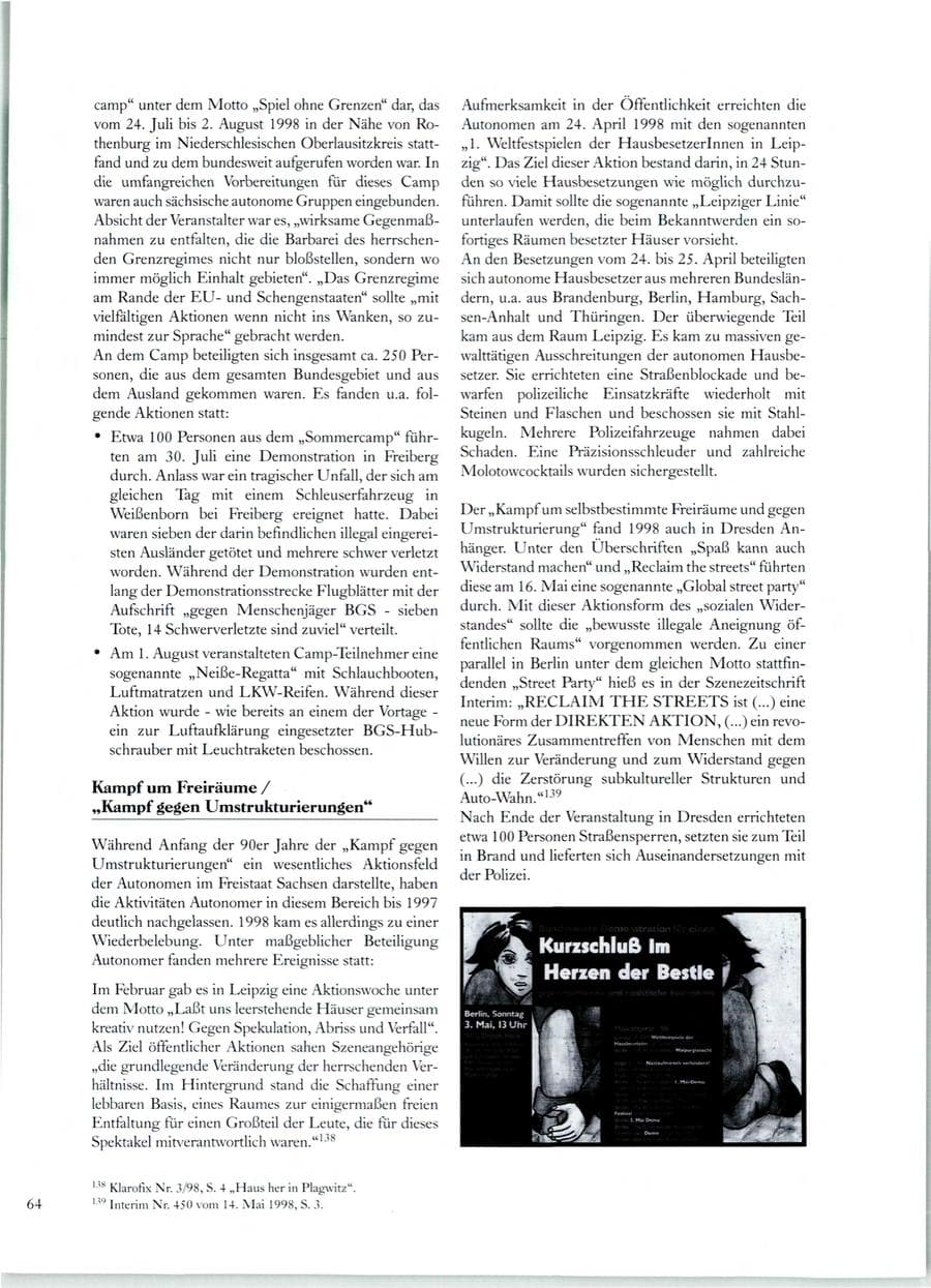 Seite 61 des Verfassungsschutzbericht 1998 Sachsen