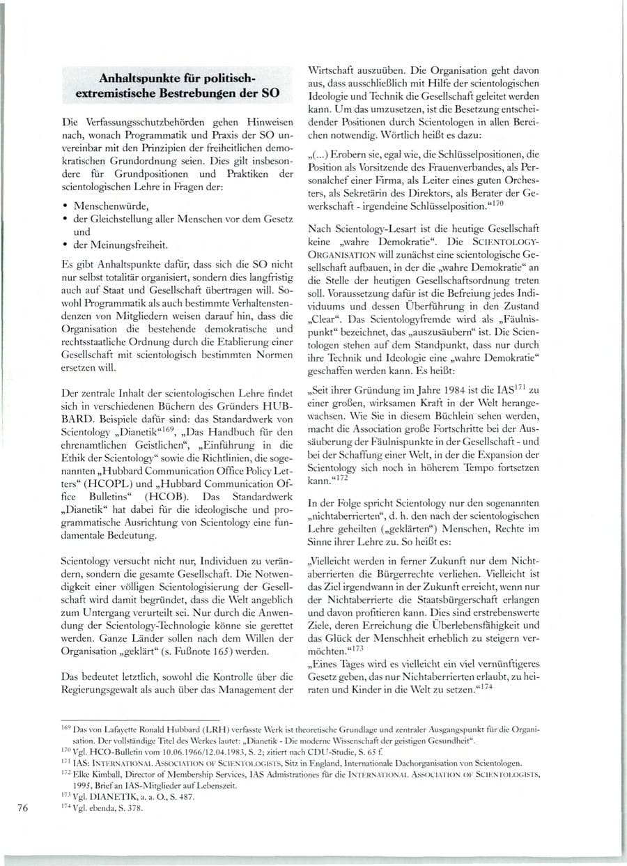 Seite 73 des Verfassungsschutzbericht 1998 Sachsen