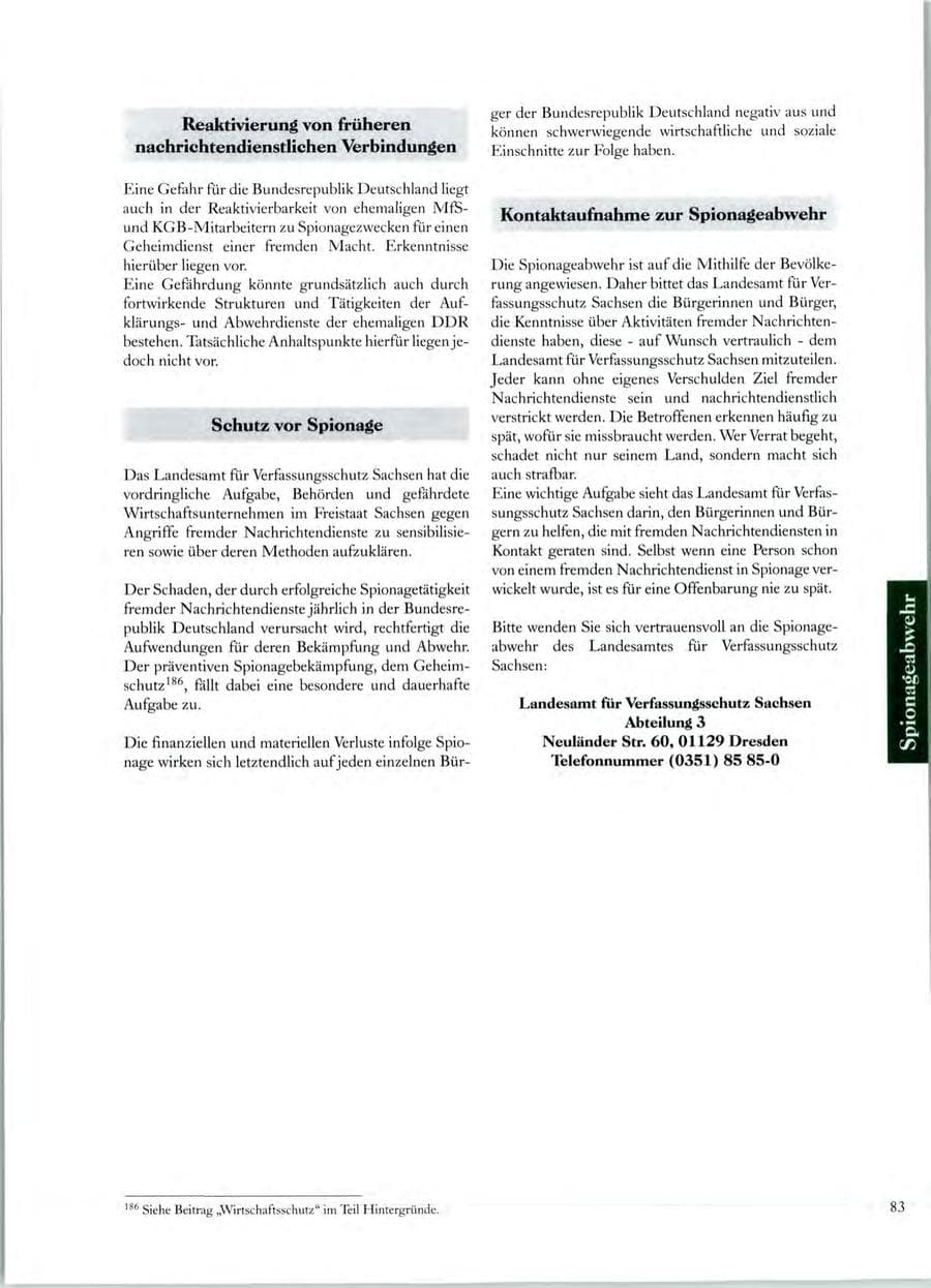 Seite 80 des Verfassungsschutzbericht 1998 Sachsen