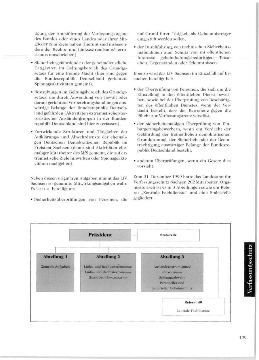 Seite 131 des Verfassungsschutzbericht 1999 Sachsen