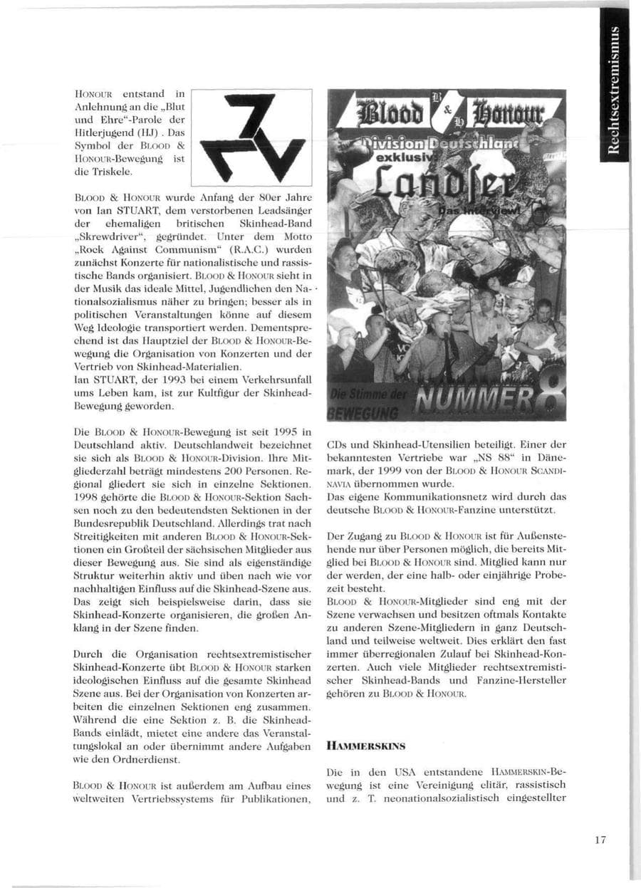 Seite 19 des Verfassungsschutzbericht 1999 Sachsen