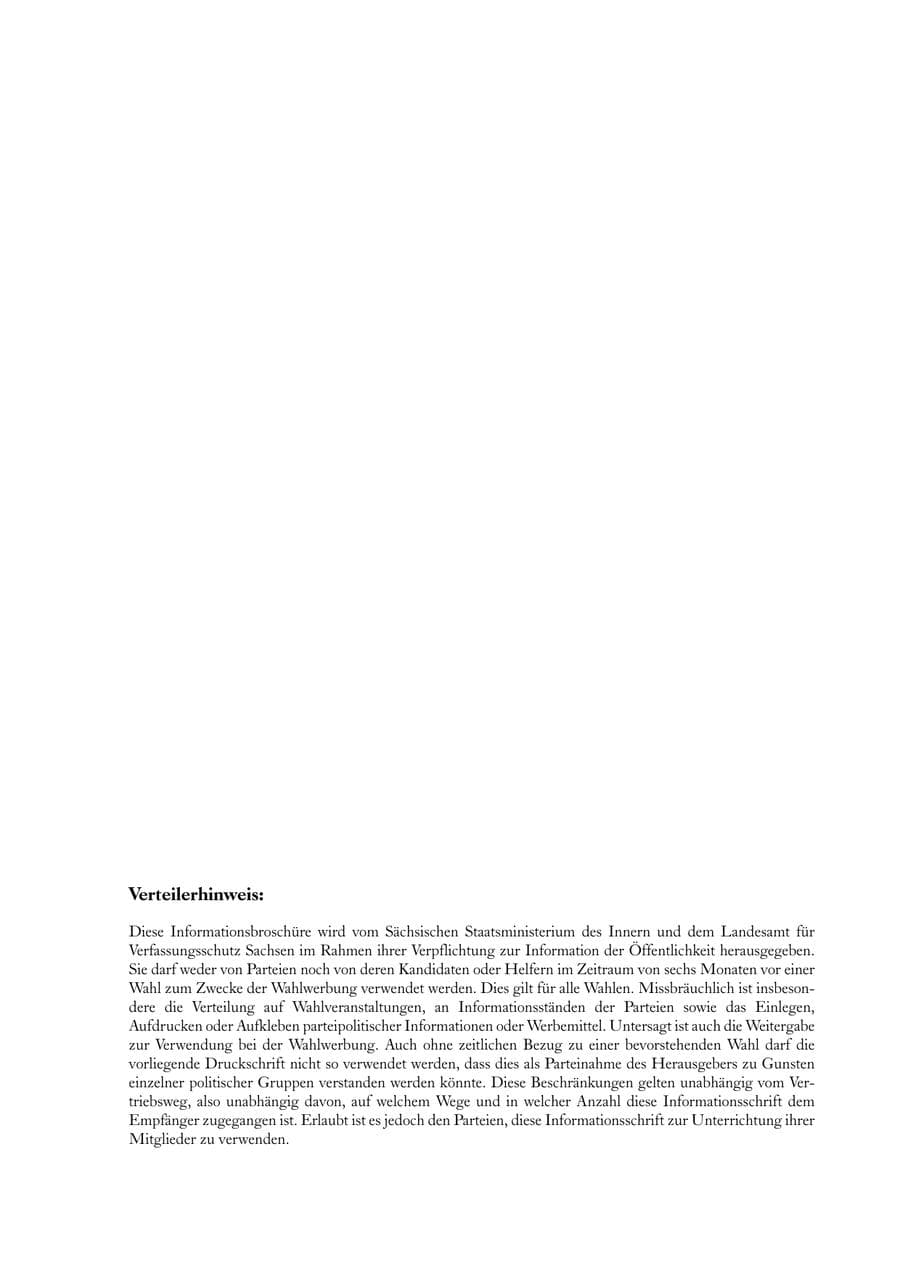 Seite 2 des Verfassungsschutzbericht 2000 Sachsen
