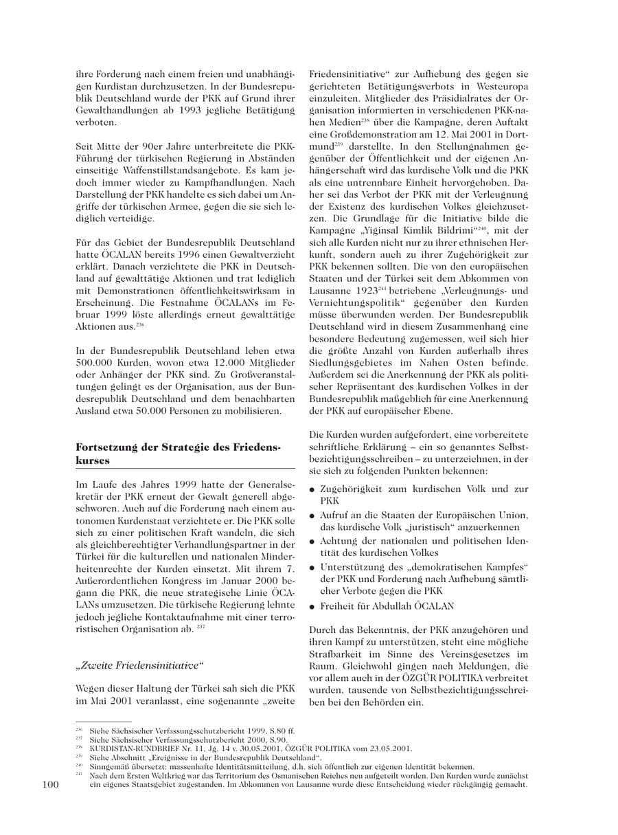 Seite 102 des Verfassungsschutzbericht 2001 Sachsen