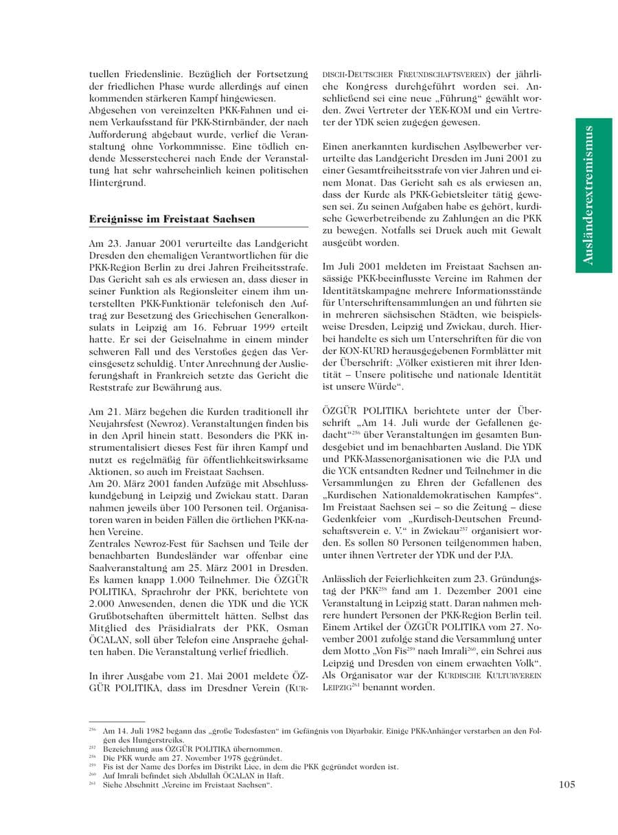 Seite 107 des Verfassungsschutzbericht 2001 Sachsen