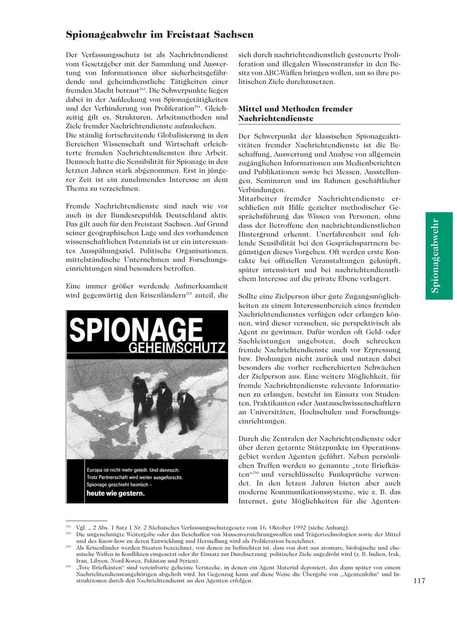 Seite 119 des Verfassungsschutzbericht 2001 Sachsen