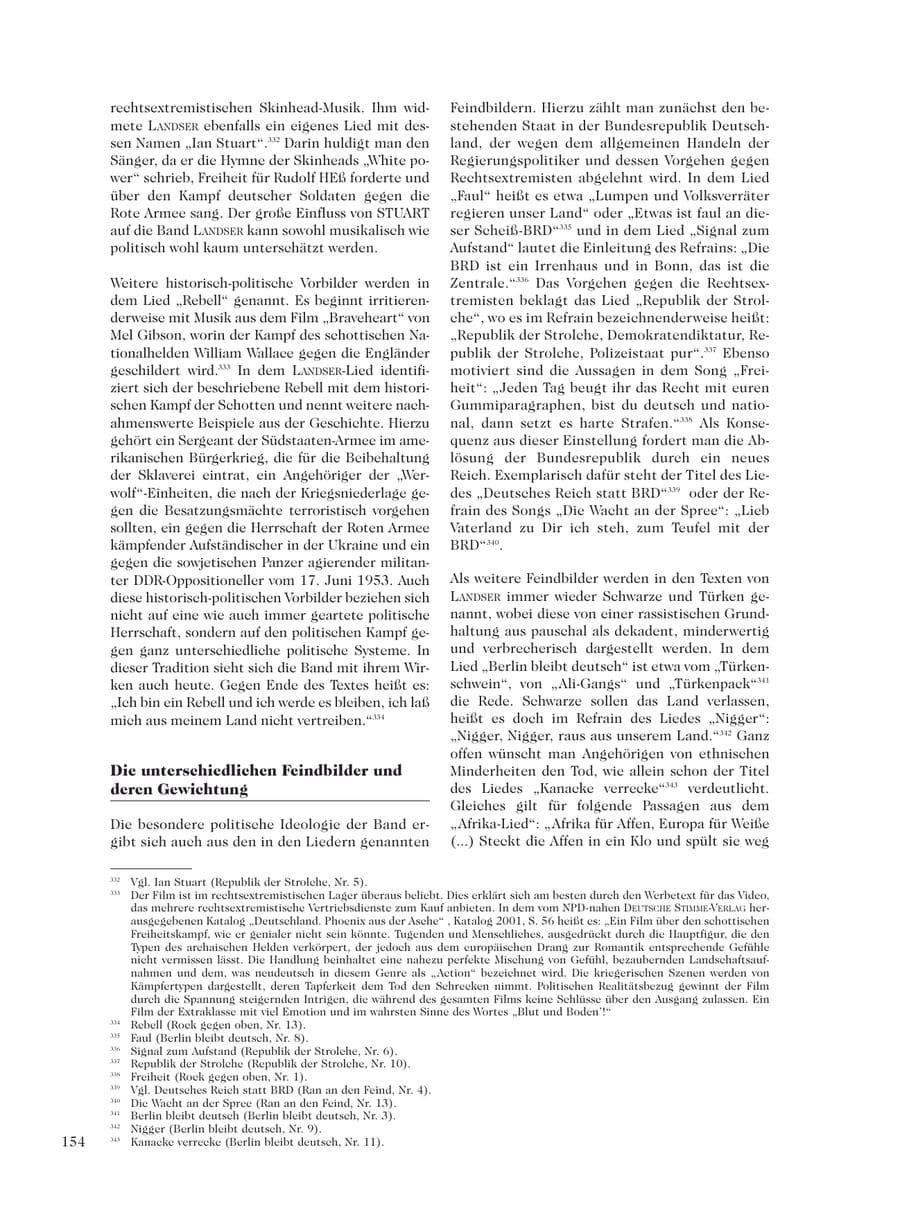 Seite 156 des Verfassungsschutzbericht 2001 Sachsen
