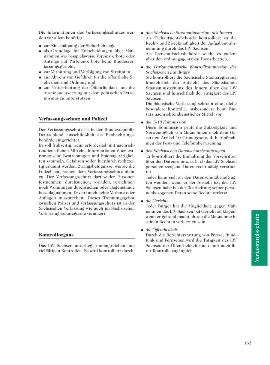 Seite 165 des Verfassungsschutzbericht 2001 Sachsen