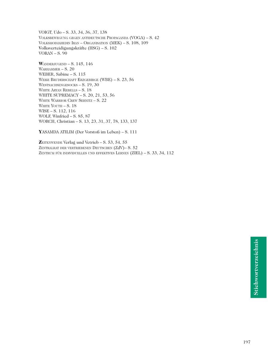 Seite 199 des Verfassungsschutzbericht 2001 Sachsen